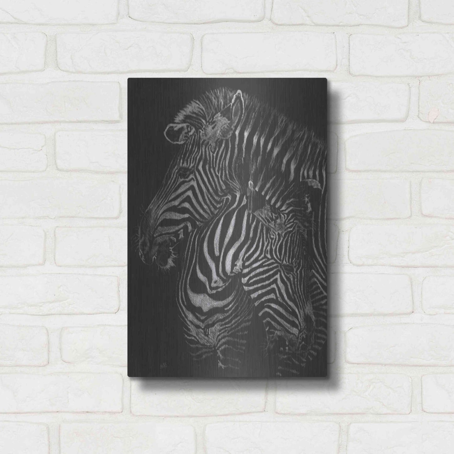 Luxe Metal Art 'Duel' by Barbara Keith, Metal Wall Art,12x16