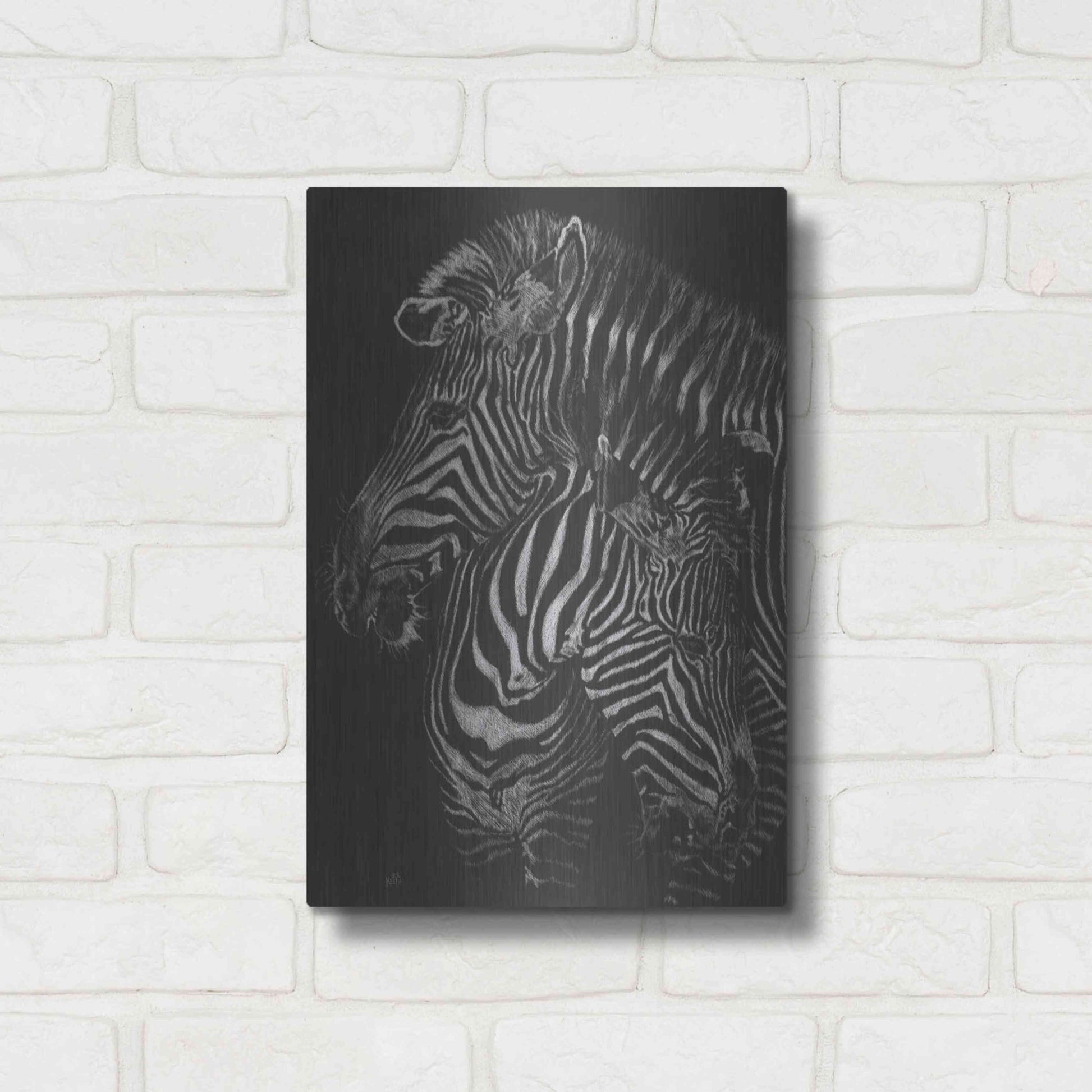 Luxe Metal Art 'Duel' by Barbara Keith, Metal Wall Art,12x16