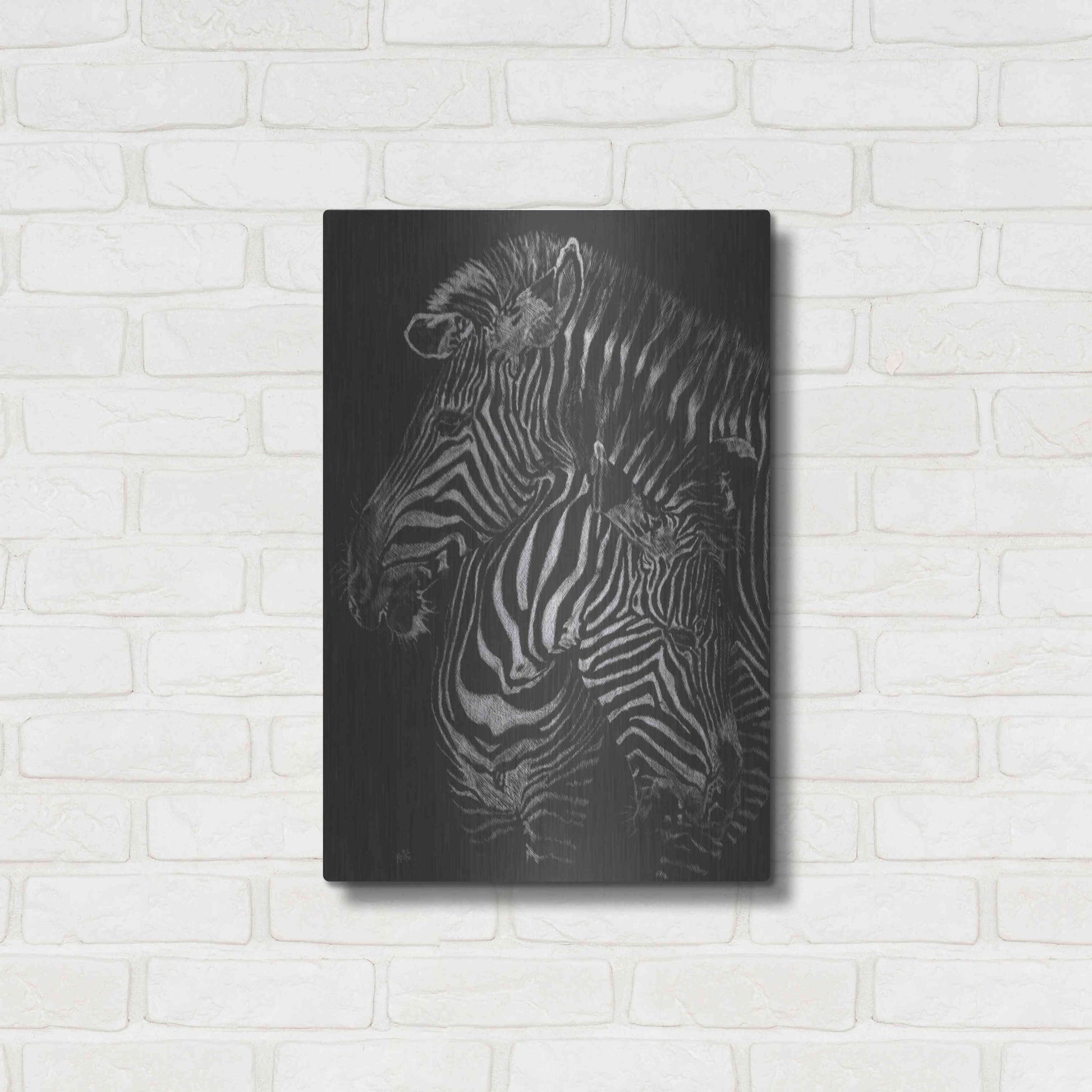 Luxe Metal Art 'Duel' by Barbara Keith, Metal Wall Art,16x24