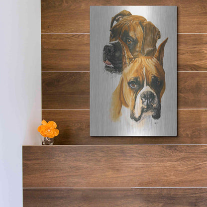 Luxe Metal Art 'Boxer' by Barbara Keith, Metal Wall Art,12x16