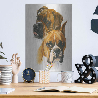 Luxe Metal Art 'Boxer' by Barbara Keith, Metal Wall Art,12x16