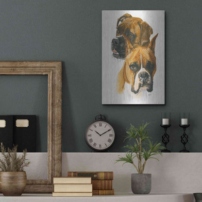 Luxe Metal Art 'Boxer' by Barbara Keith, Metal Wall Art,12x16