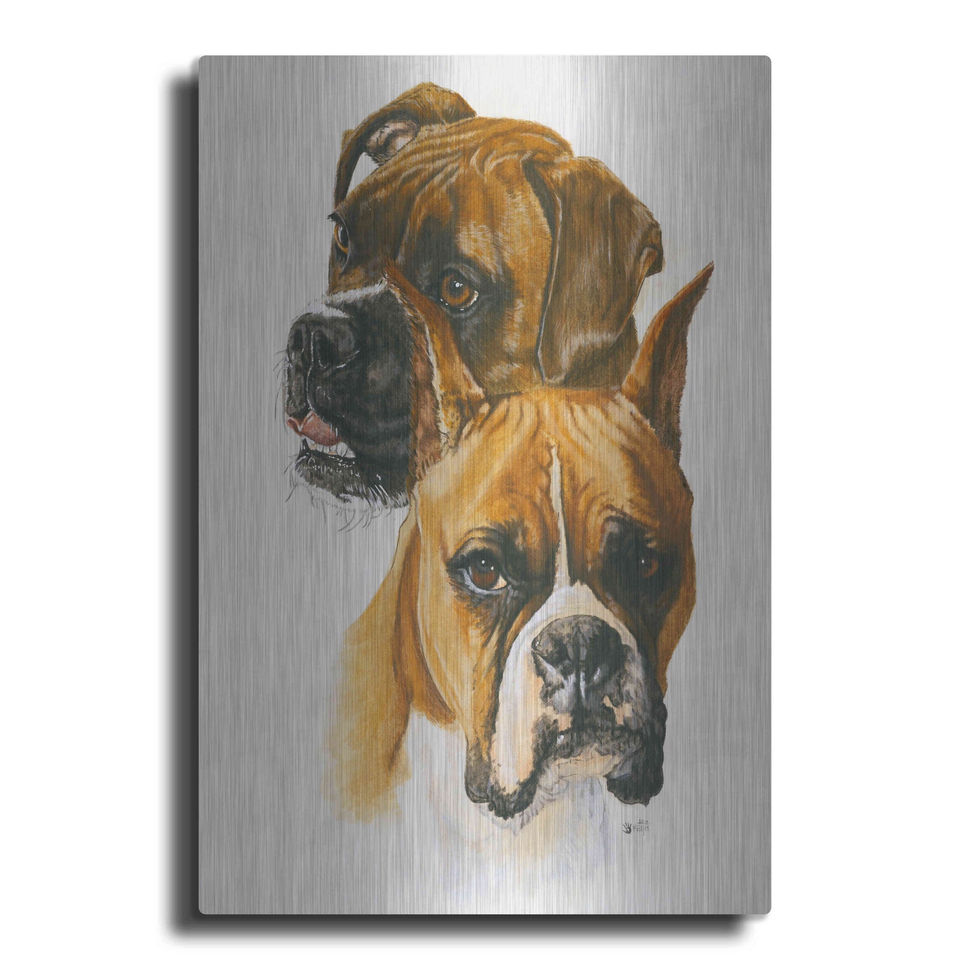 Luxe Metal Art 'Boxer' by Barbara Keith, Metal Wall Art