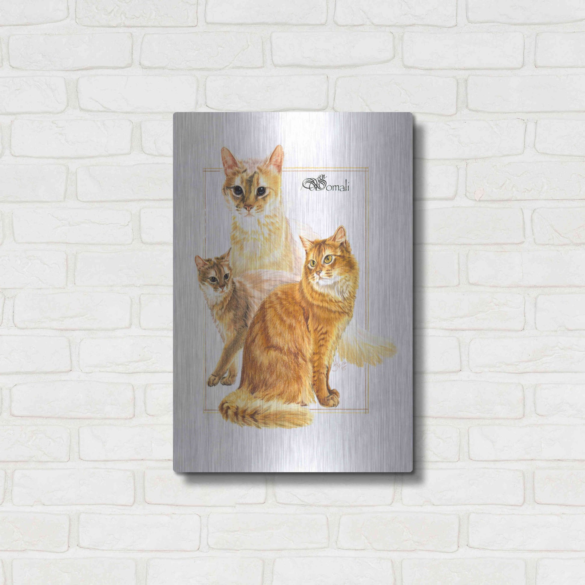 Luxe Metal Art 'Somali' by Barbara Keith, Metal Wall Art,16x24