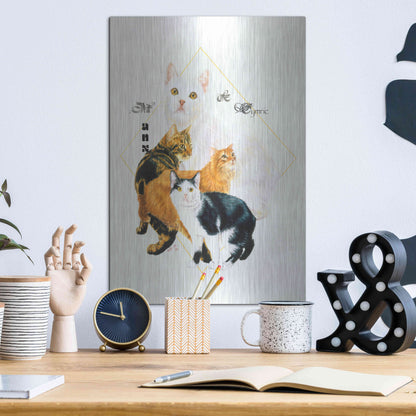 Luxe Metal Art 'Cymric And Manx' by Barbara Keith, Metal Wall Art,12x16