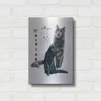 Luxe Metal Art 'Turkish Angora' by Barbara Keith, Metal Wall Art,12x16