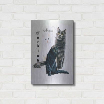 Luxe Metal Art 'Turkish Angora' by Barbara Keith, Metal Wall Art,16x24