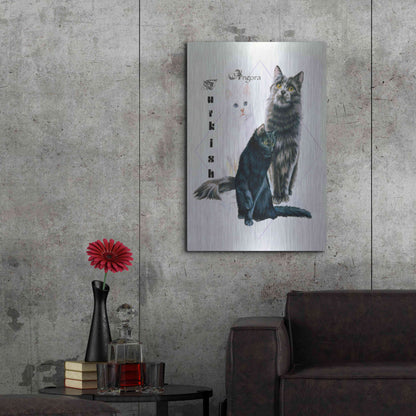 Luxe Metal Art 'Turkish Angora' by Barbara Keith, Metal Wall Art,24x36