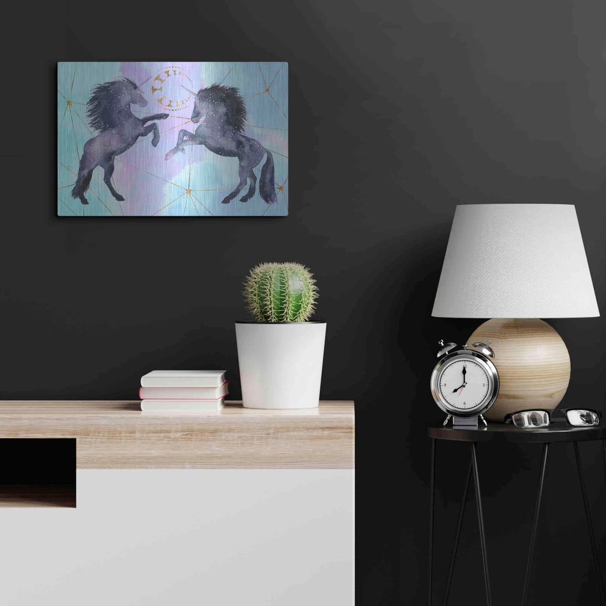 'Unicorn Universe Collection A' by Grace Popp – Metal Wall Art, 24x16 room view