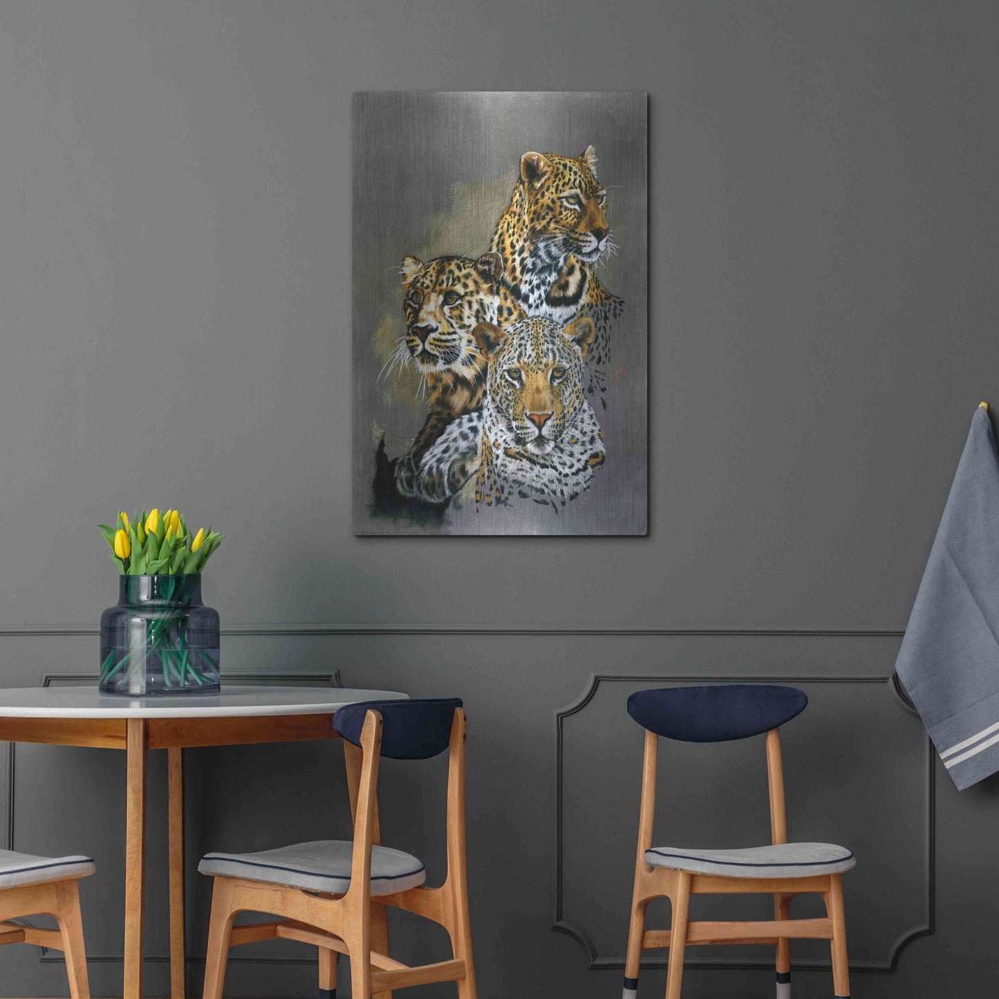 Luxe Metal Art 'Shadow Hunter' by Barbara Keith, Metal Wall Art,24x36