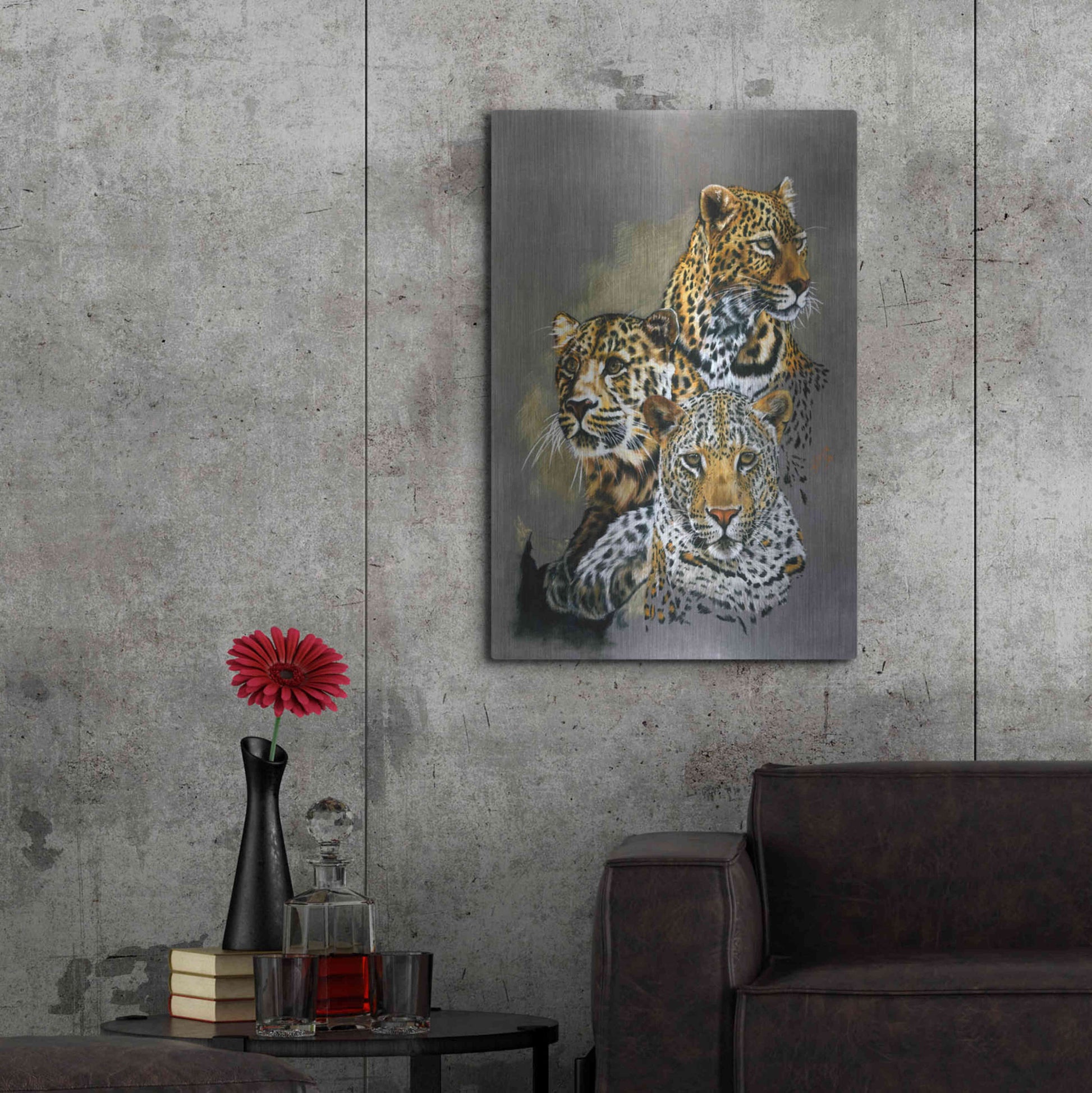 Luxe Metal Art 'Shadow Hunter' by Barbara Keith, Metal Wall Art,24x36