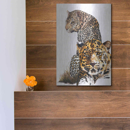 Luxe Metal Art 'Scar Face' by Barbara Keith, Metal Wall Art,12x16