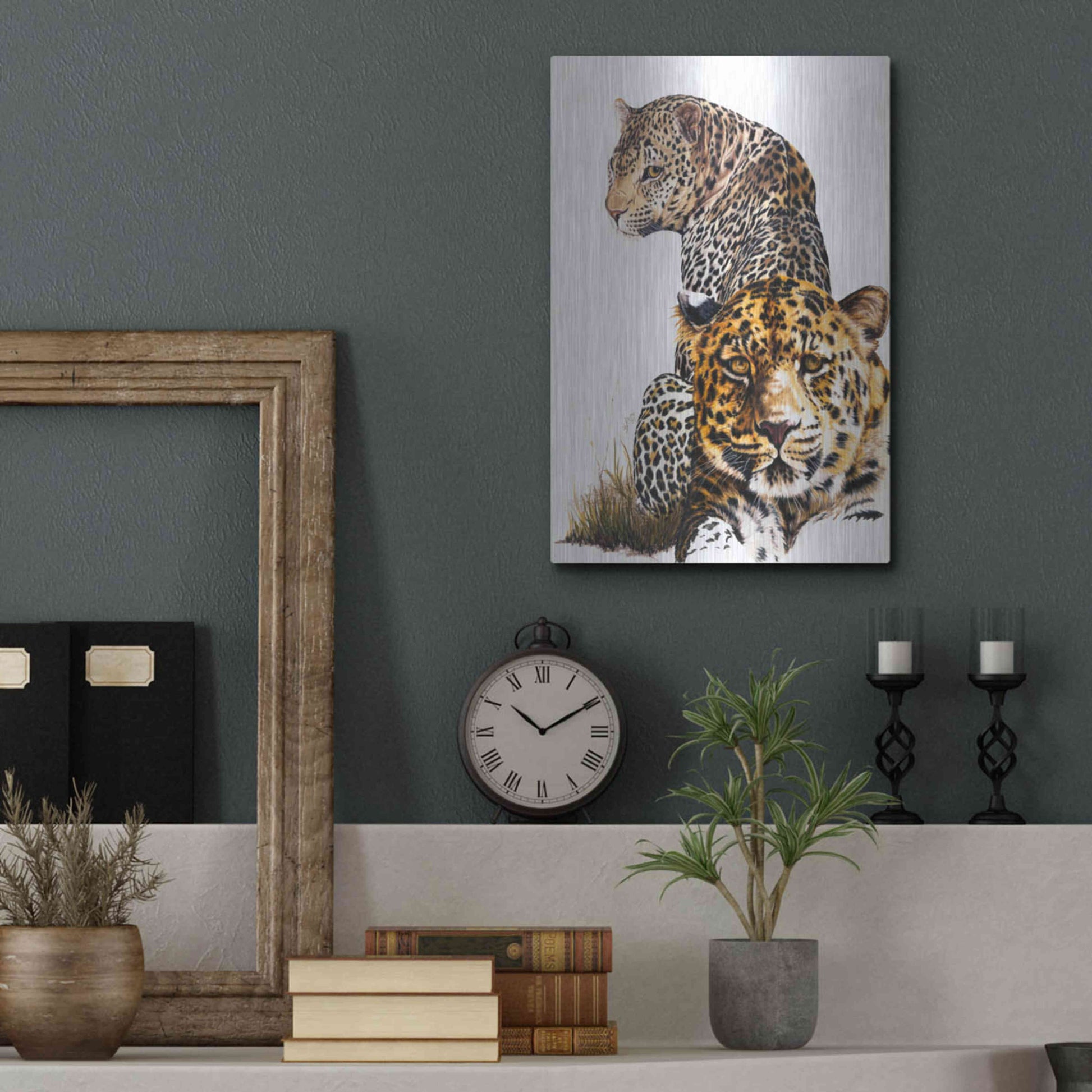 Luxe Metal Art 'Scar Face' by Barbara Keith, Metal Wall Art,12x16