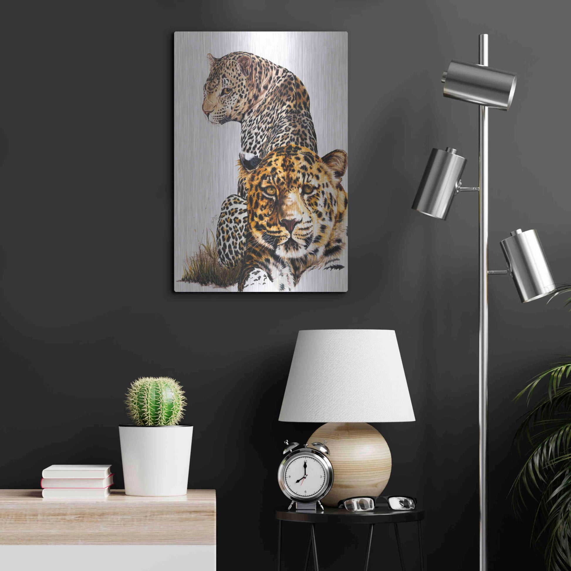 Luxe Metal Art 'Scar Face' by Barbara Keith, Metal Wall Art,16x24