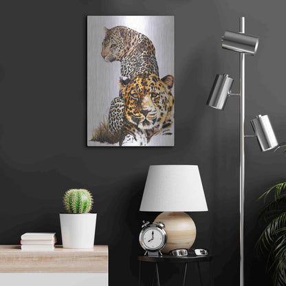 Luxe Metal Art 'Scar Face' by Barbara Keith, Metal Wall Art,16x24