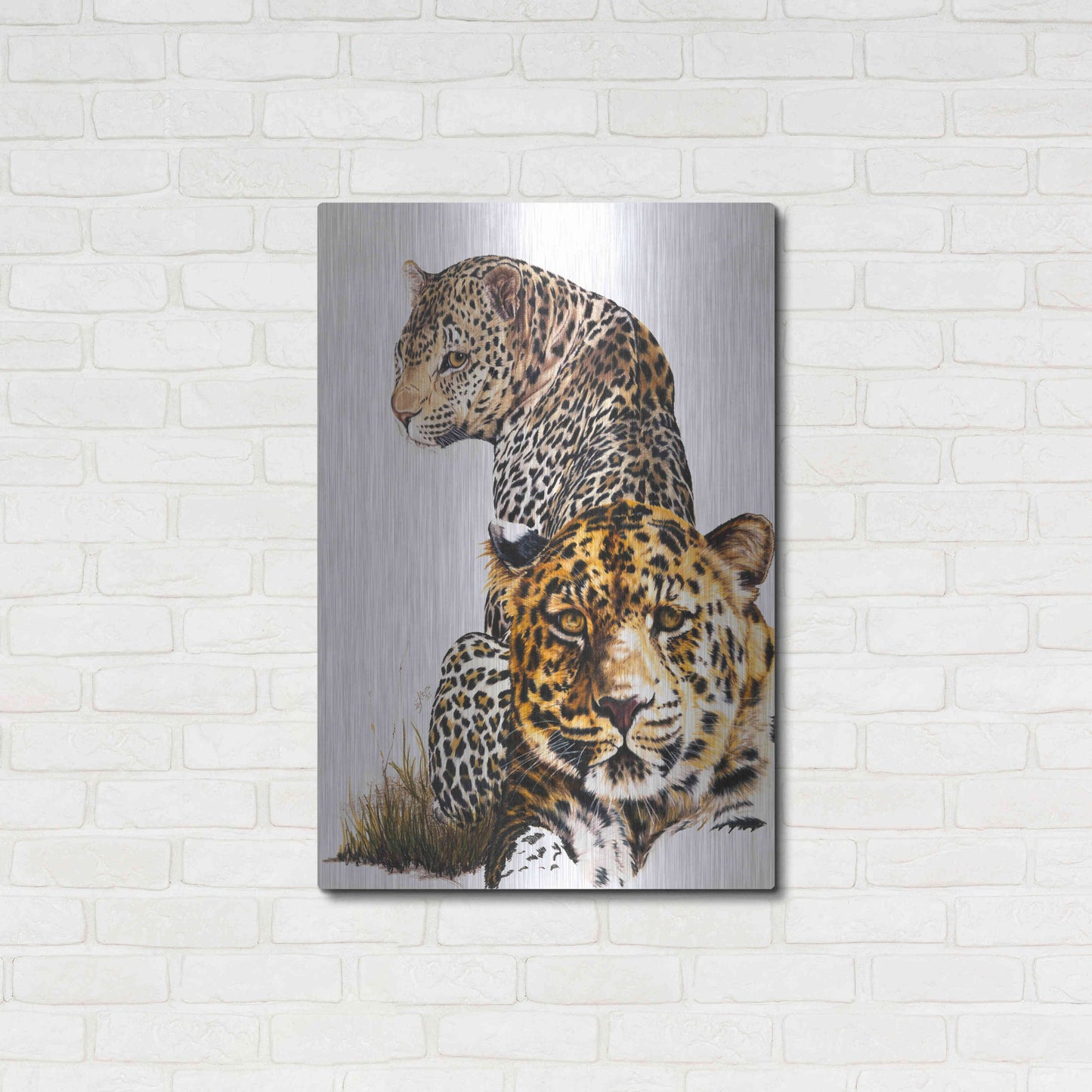 Luxe Metal Art 'Scar Face' by Barbara Keith, Metal Wall Art,24x36