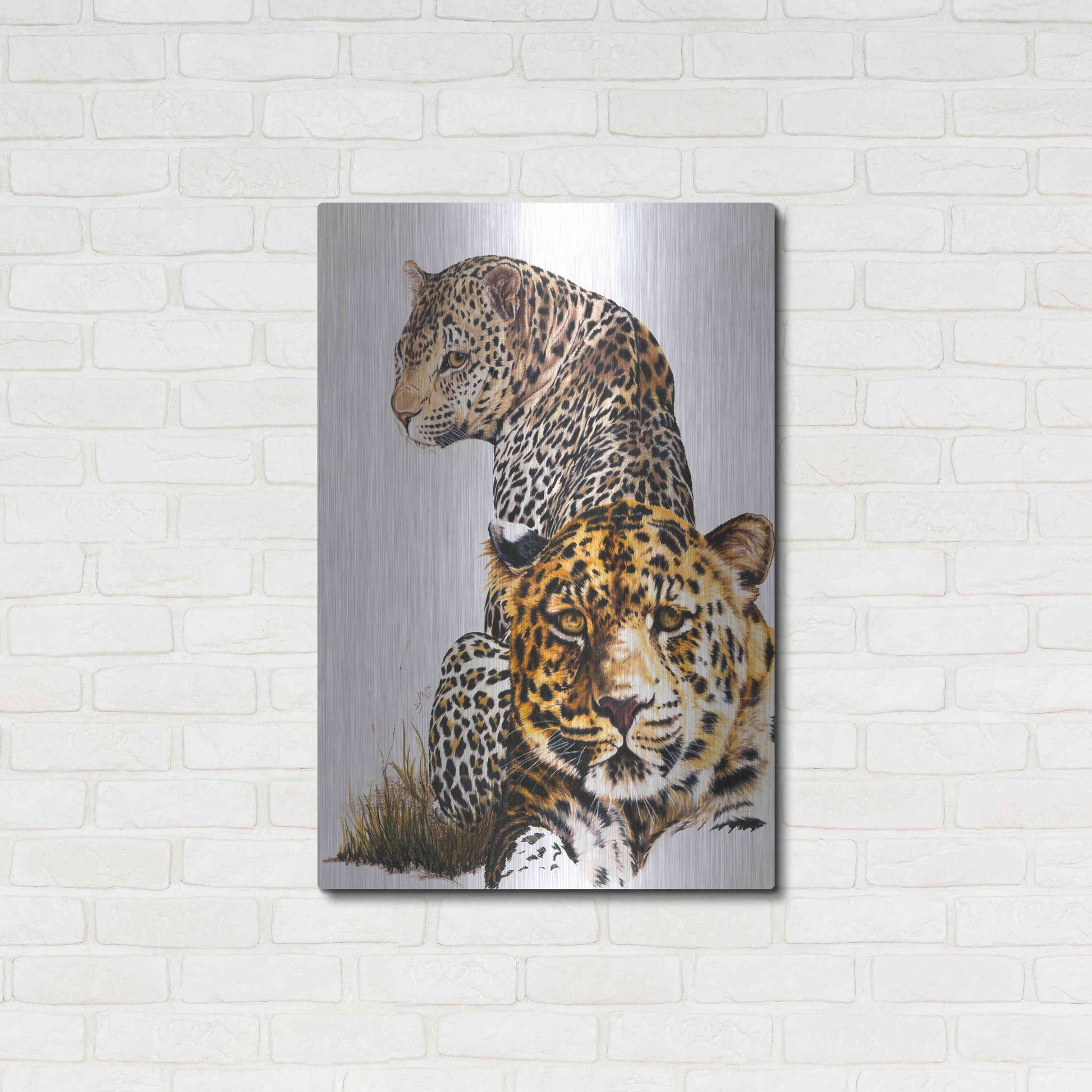 Luxe Metal Art 'Scar Face' by Barbara Keith, Metal Wall Art,24x36