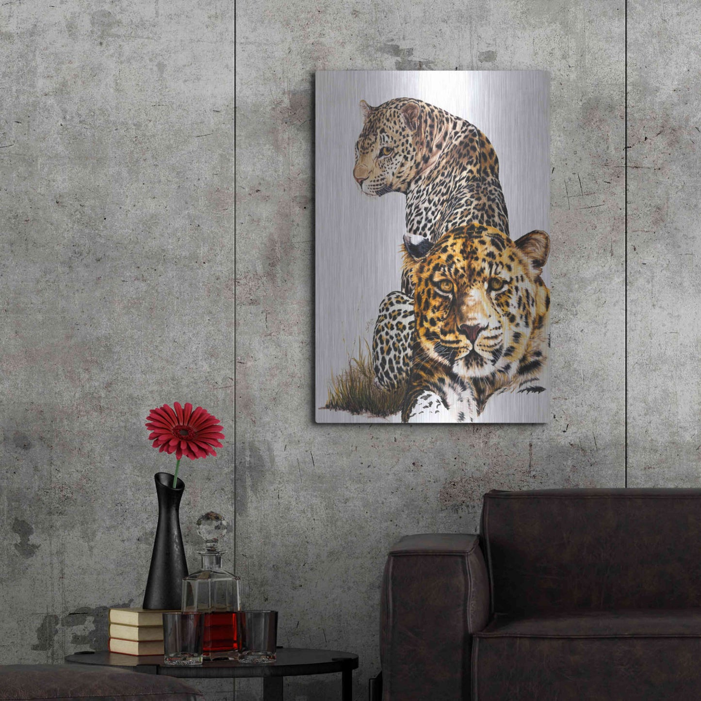 Luxe Metal Art 'Scar Face' by Barbara Keith, Metal Wall Art,24x36