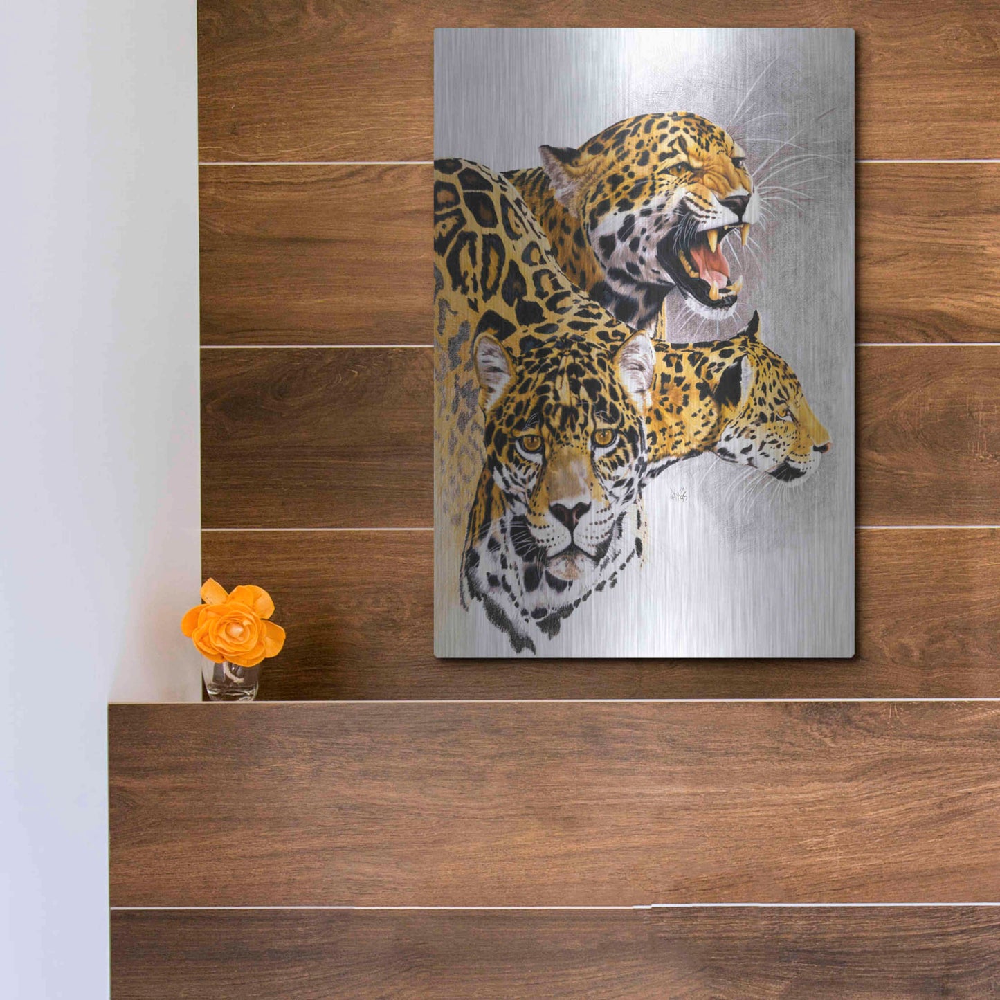 Luxe Metal Art 'Rain Forest Wrath' by Barbara Keith, Metal Wall Art,12x16