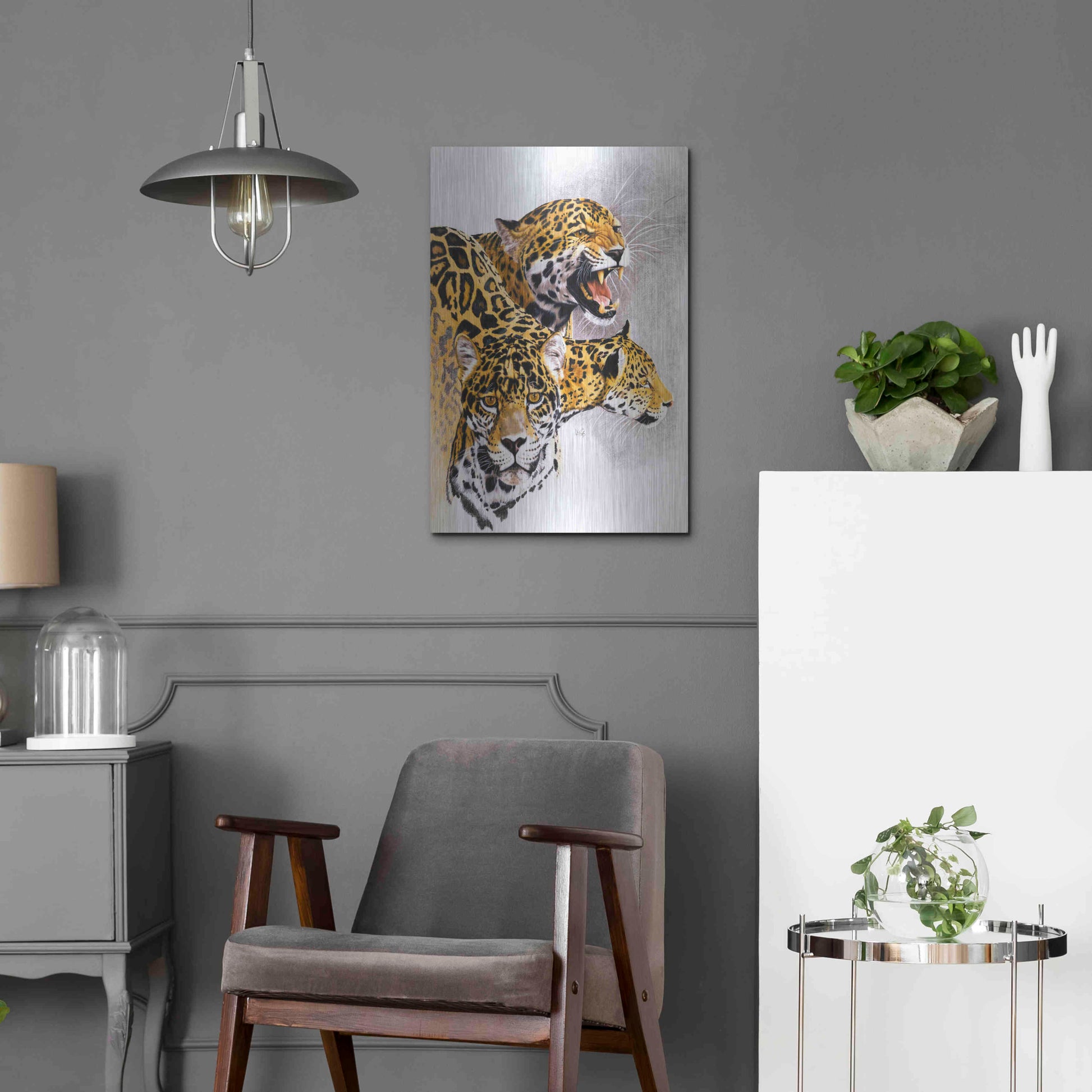 Luxe Metal Art 'Rain Forest Wrath' by Barbara Keith, Metal Wall Art,16x24