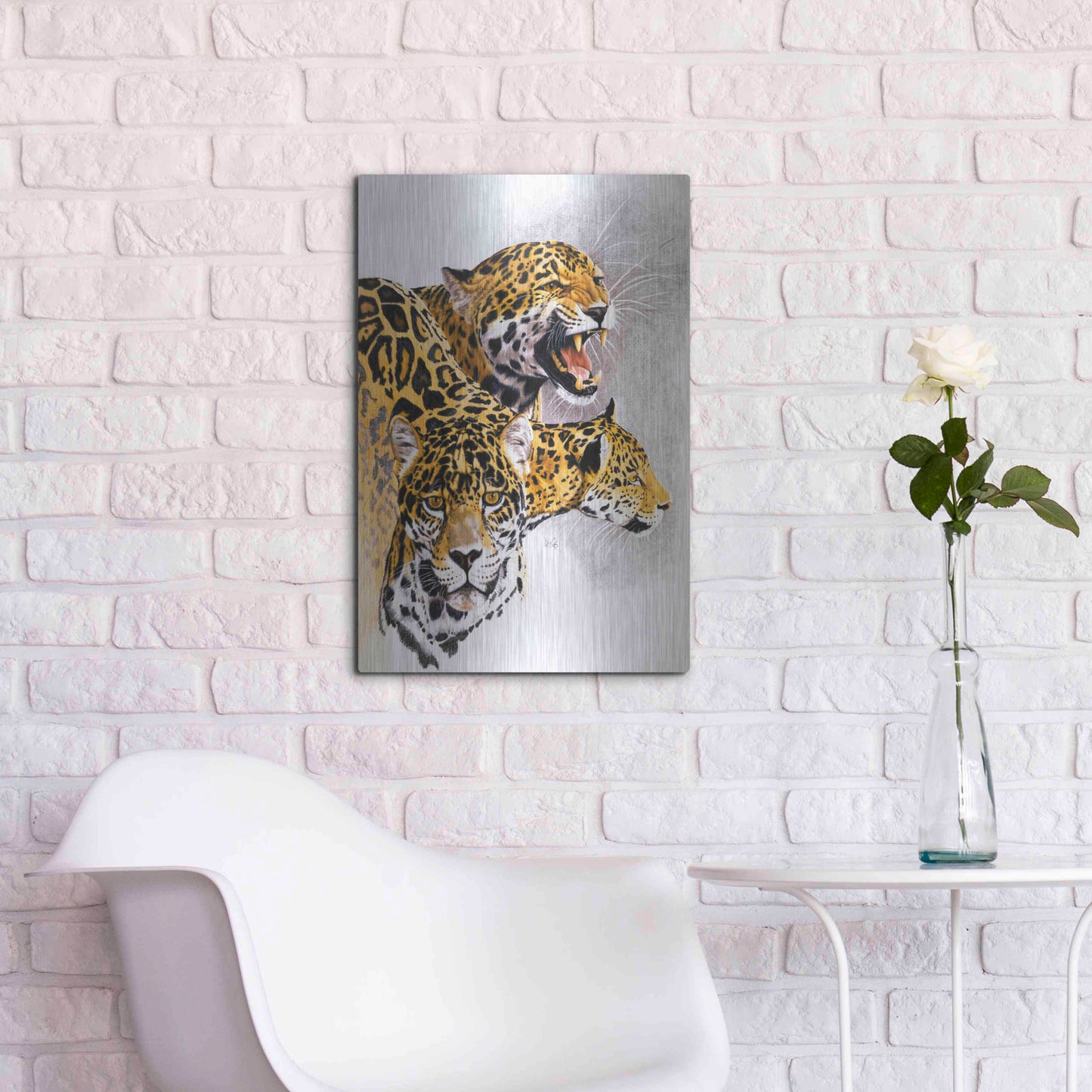 Luxe Metal Art 'Rain Forest Wrath' by Barbara Keith, Metal Wall Art,16x24