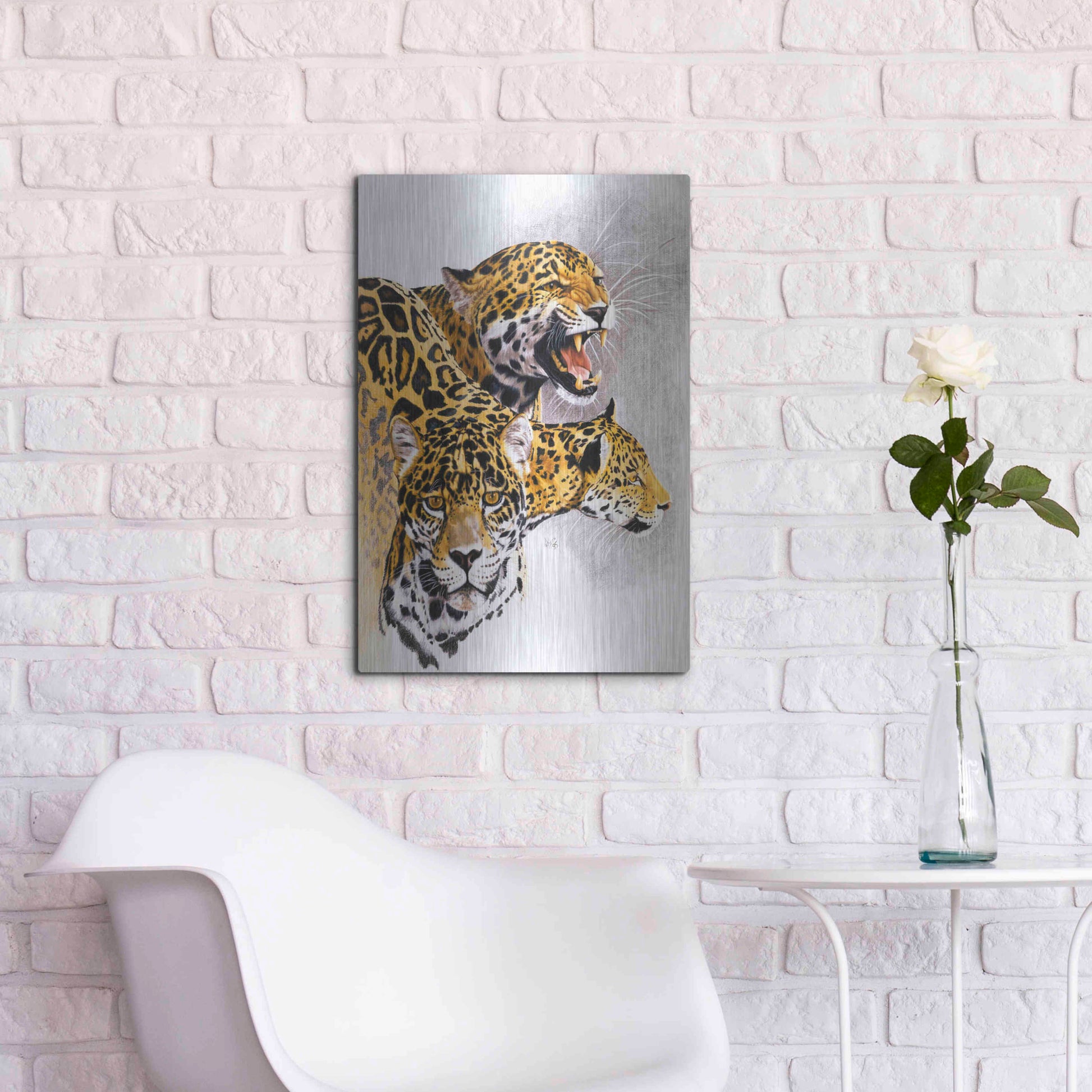 Luxe Metal Art 'Rain Forest Wrath' by Barbara Keith, Metal Wall Art,16x24