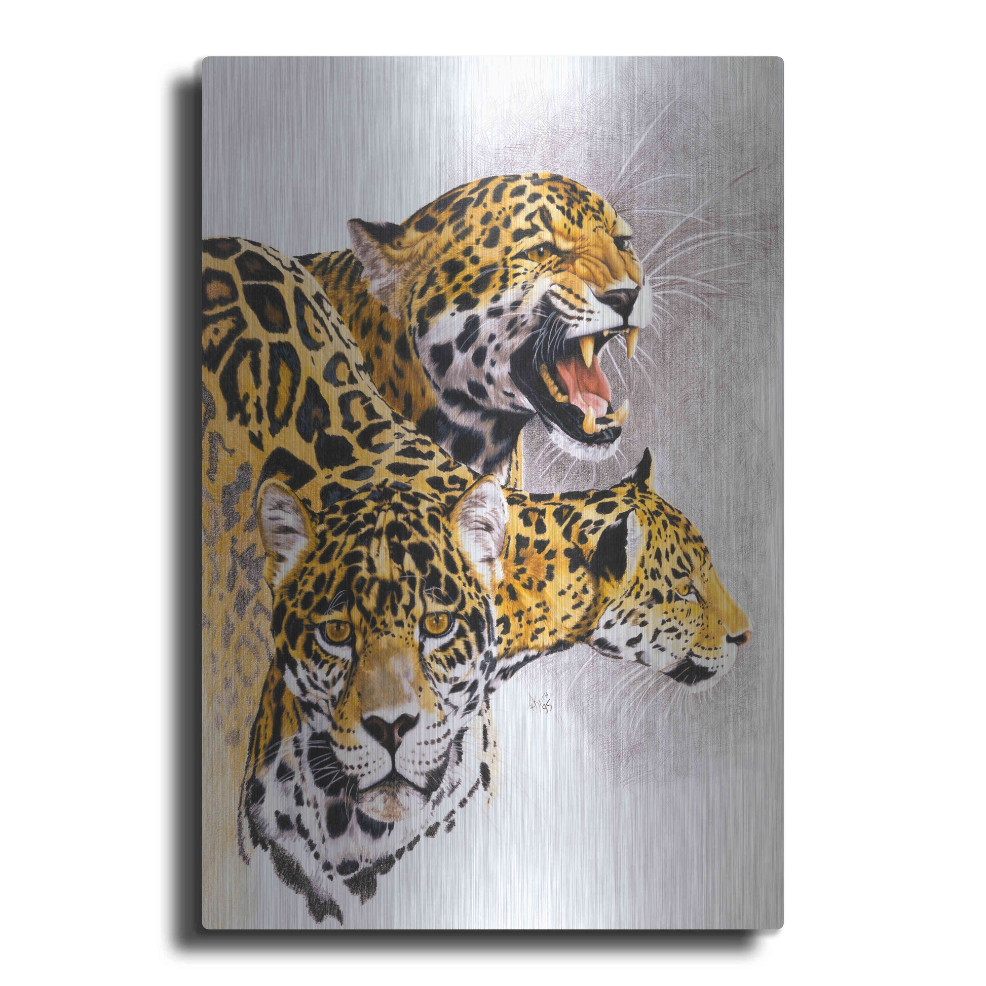 Luxe Metal Art 'Rain Forest Wrath' by Barbara Keith, Metal Wall Art