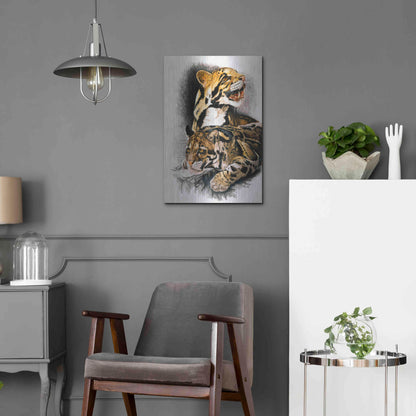 Luxe Metal Art 'Neofelis Nebulosa' by Barbara Keith, Metal Wall Art,16x24