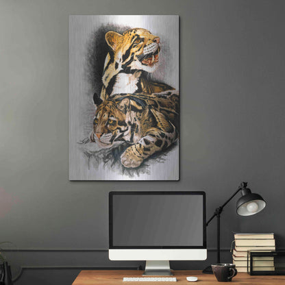 Luxe Metal Art 'Neofelis Nebulosa' by Barbara Keith, Metal Wall Art,24x36