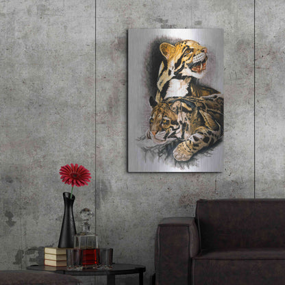 Luxe Metal Art 'Neofelis Nebulosa' by Barbara Keith, Metal Wall Art,24x36