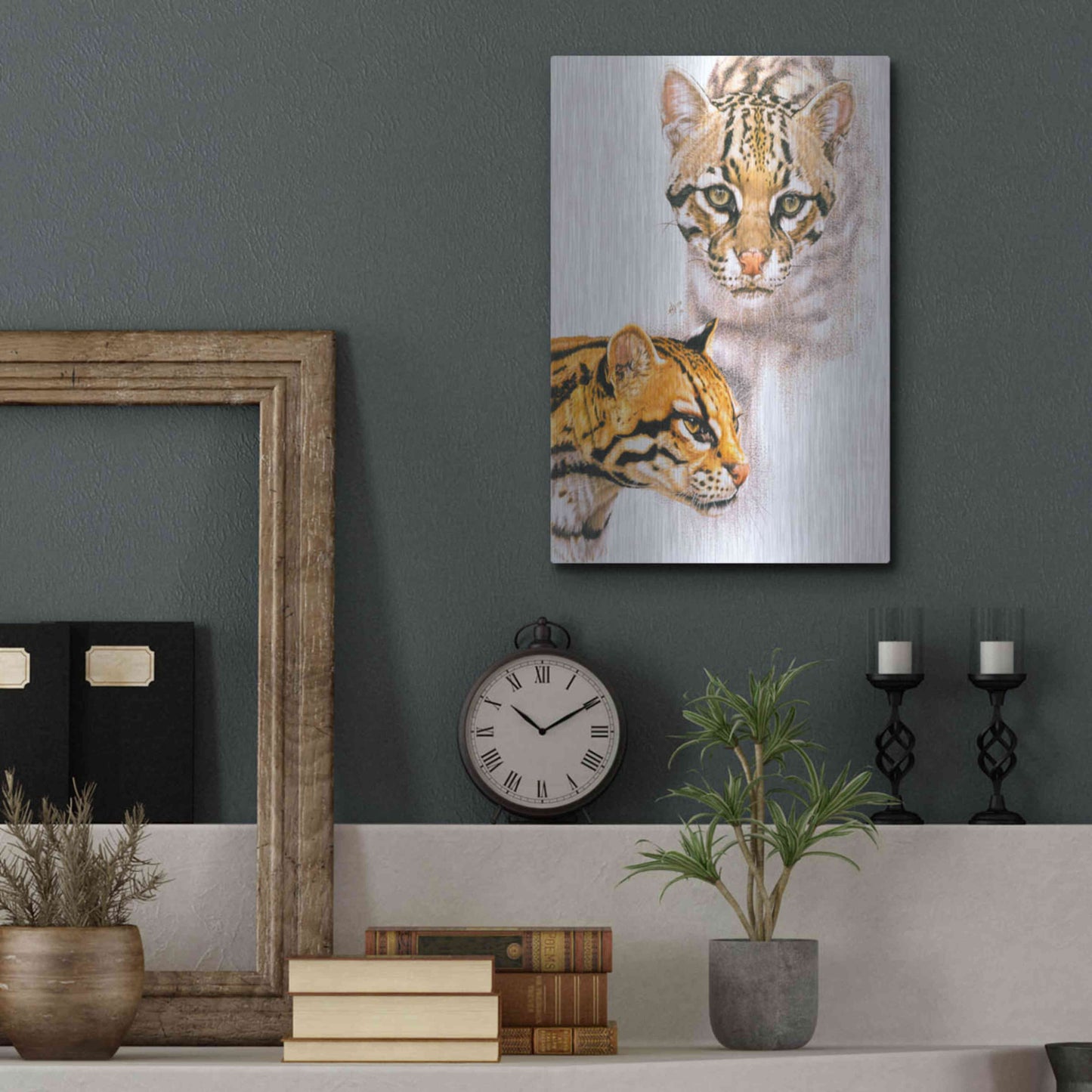 Luxe Metal Art 'Moving Shadows' by Barbara Keith, Metal Wall Art,12x16