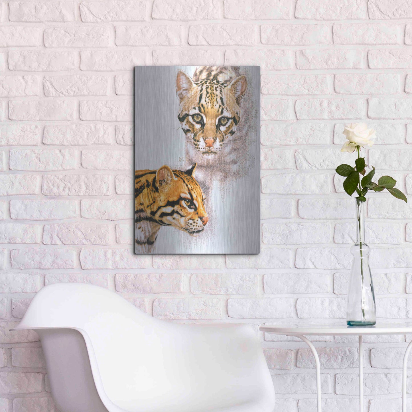 Luxe Metal Art 'Moving Shadows' by Barbara Keith, Metal Wall Art,16x24