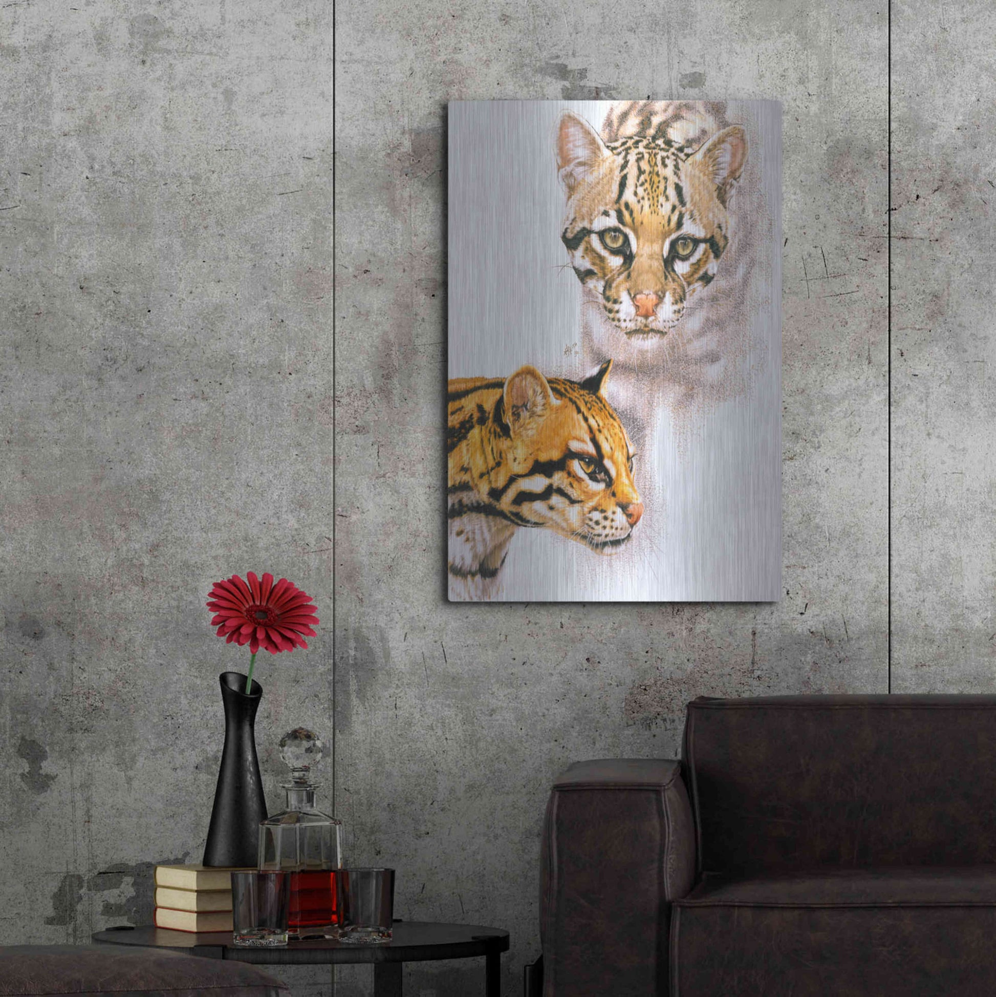 Luxe Metal Art 'Moving Shadows' by Barbara Keith, Metal Wall Art,24x36