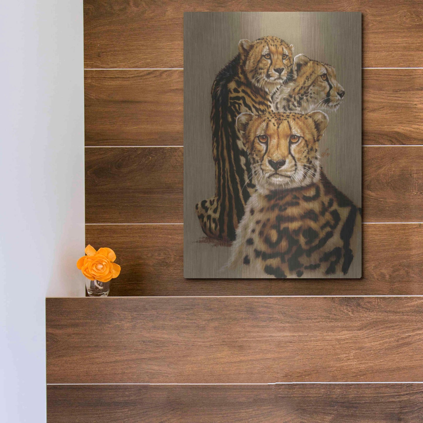 Luxe Metal Art 'Majestic Vagabond' by Barbara Keith, Metal Wall Art,12x16