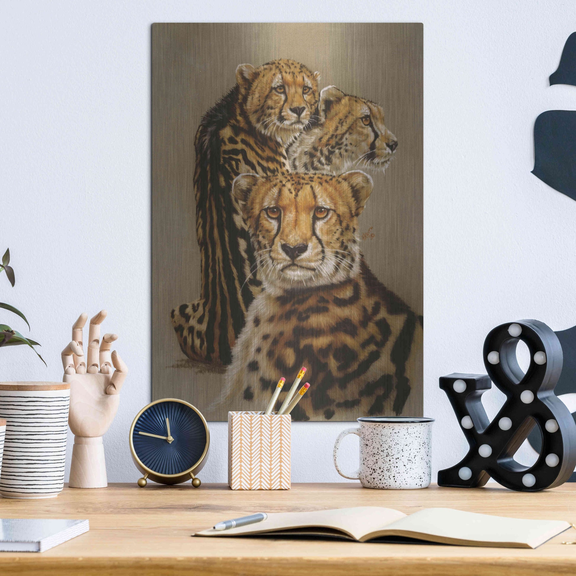 Luxe Metal Art 'Majestic Vagabond' by Barbara Keith, Metal Wall Art,12x16