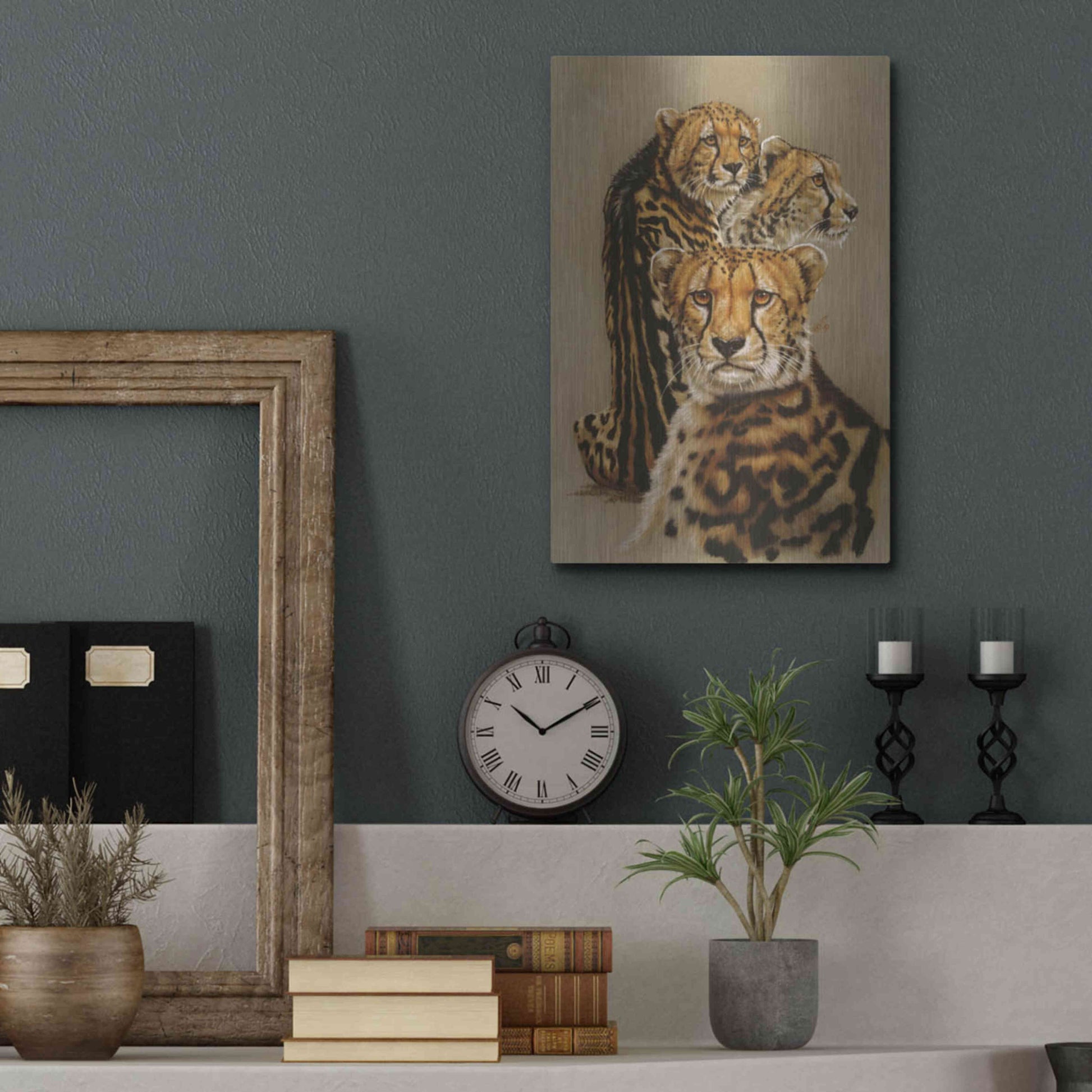 Luxe Metal Art 'Majestic Vagabond' by Barbara Keith, Metal Wall Art,12x16