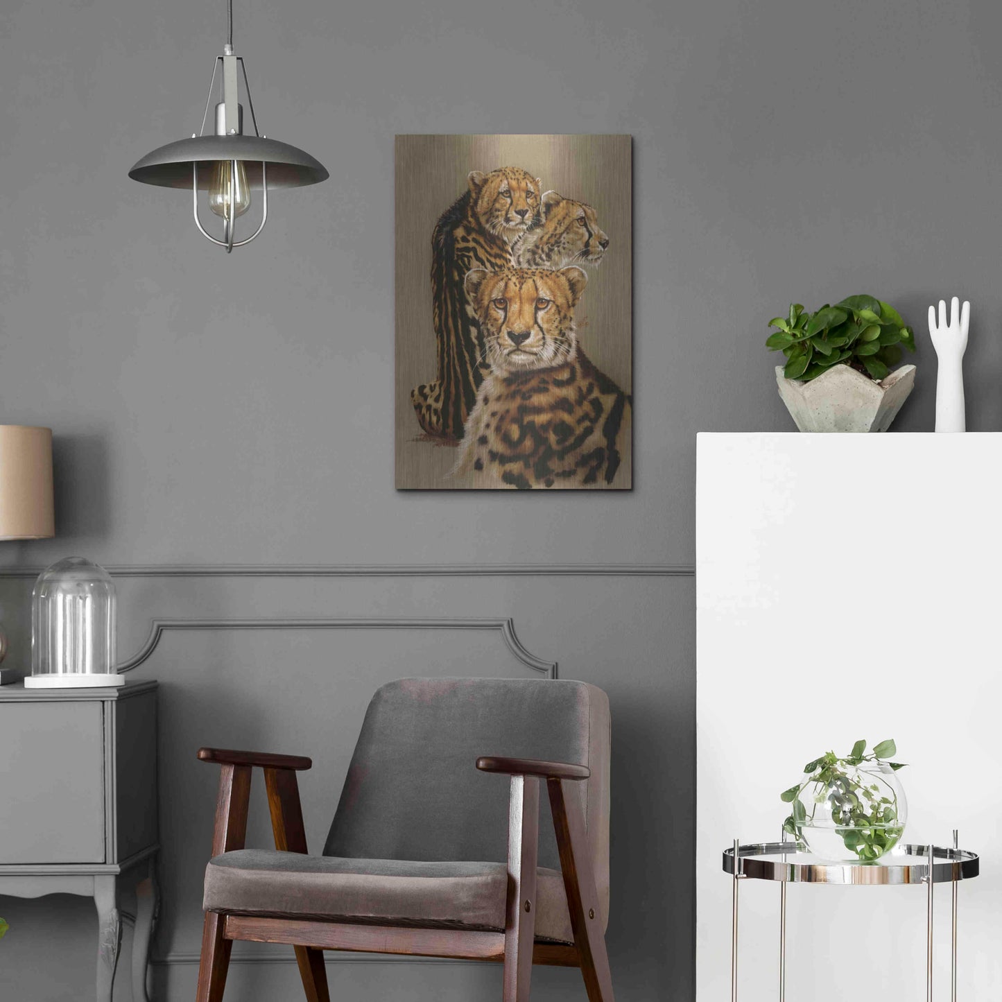 Luxe Metal Art 'Majestic Vagabond' by Barbara Keith, Metal Wall Art,16x24