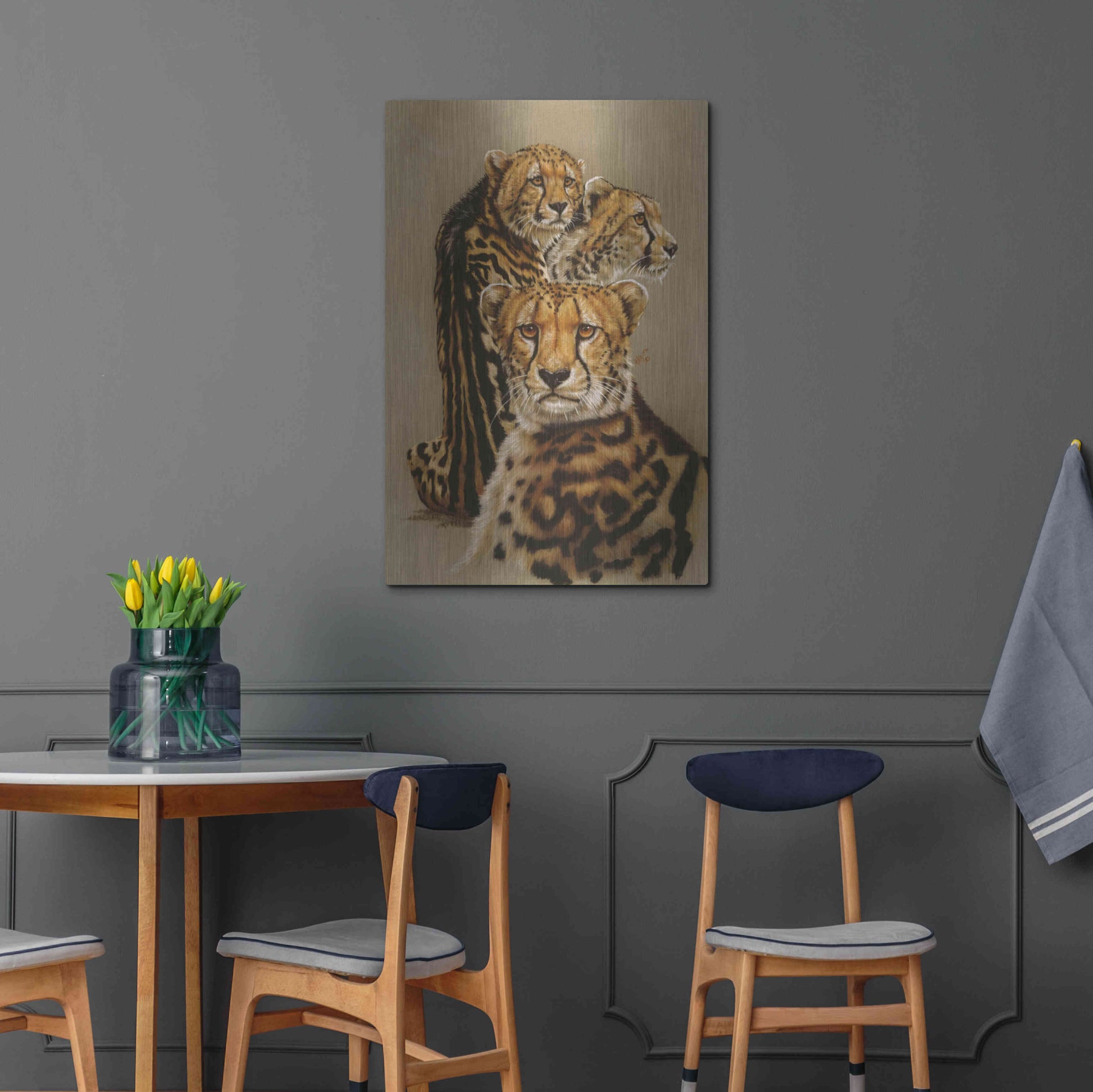 Luxe Metal Art 'Majestic Vagabond' by Barbara Keith, Metal Wall Art,24x36