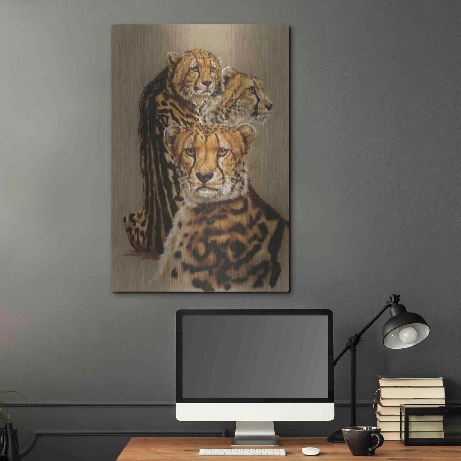 Luxe Metal Art 'Majestic Vagabond' by Barbara Keith, Metal Wall Art,24x36