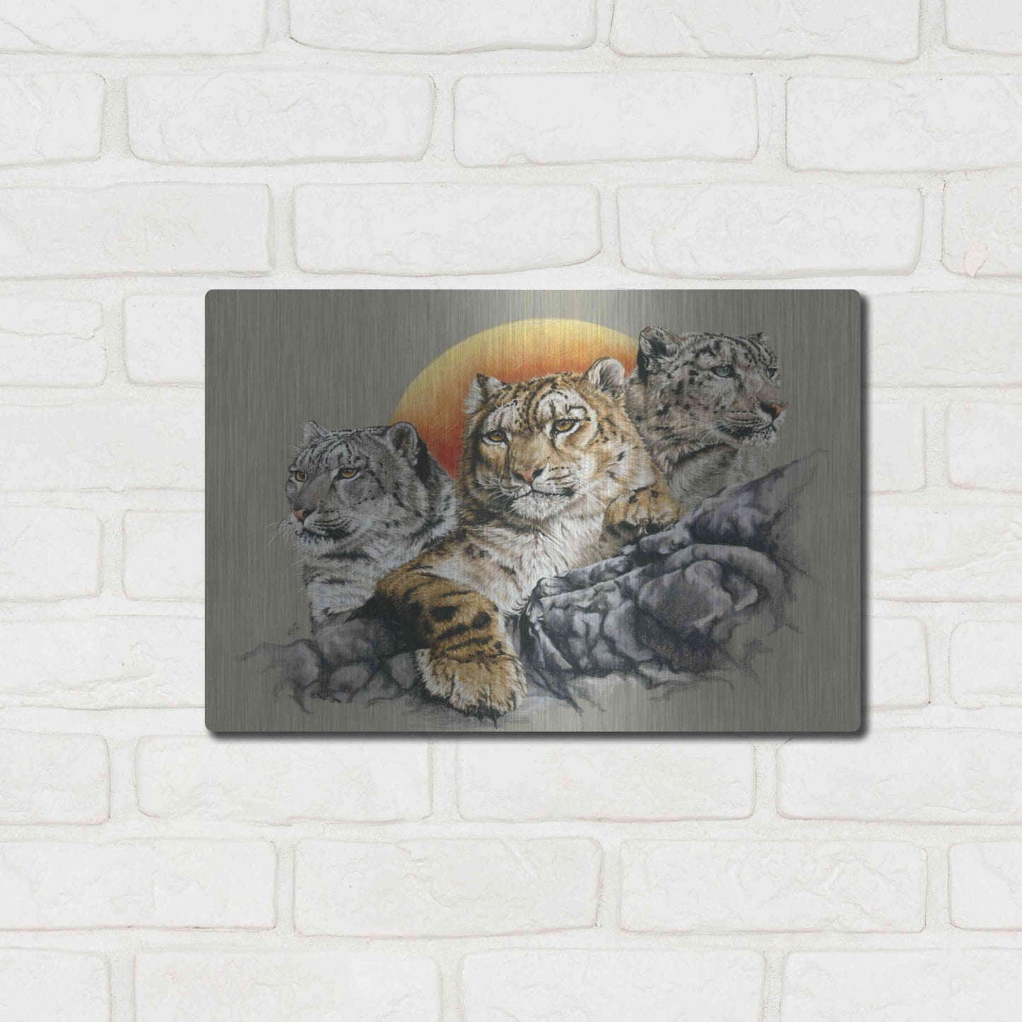 Luxe Metal Art 'Kindred Spirits' by Barbara Keith, Metal Wall Art,16x12