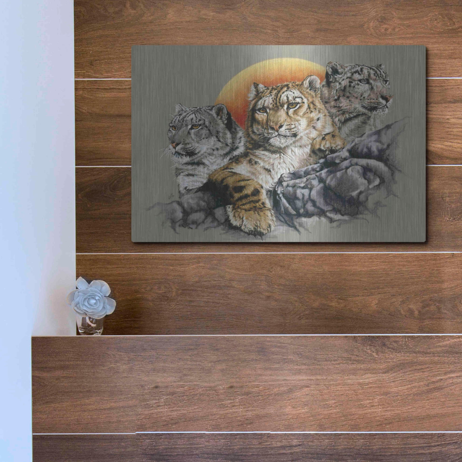 Luxe Metal Art 'Kindred Spirits' by Barbara Keith, Metal Wall Art,16x12