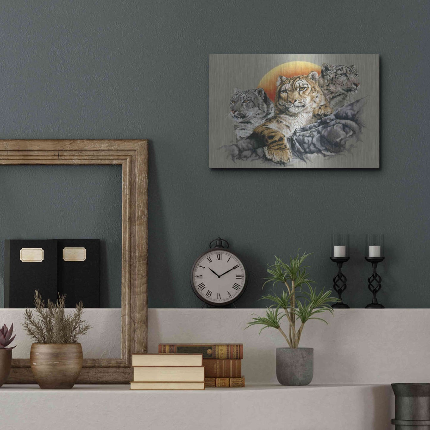 Luxe Metal Art 'Kindred Spirits' by Barbara Keith, Metal Wall Art,16x12