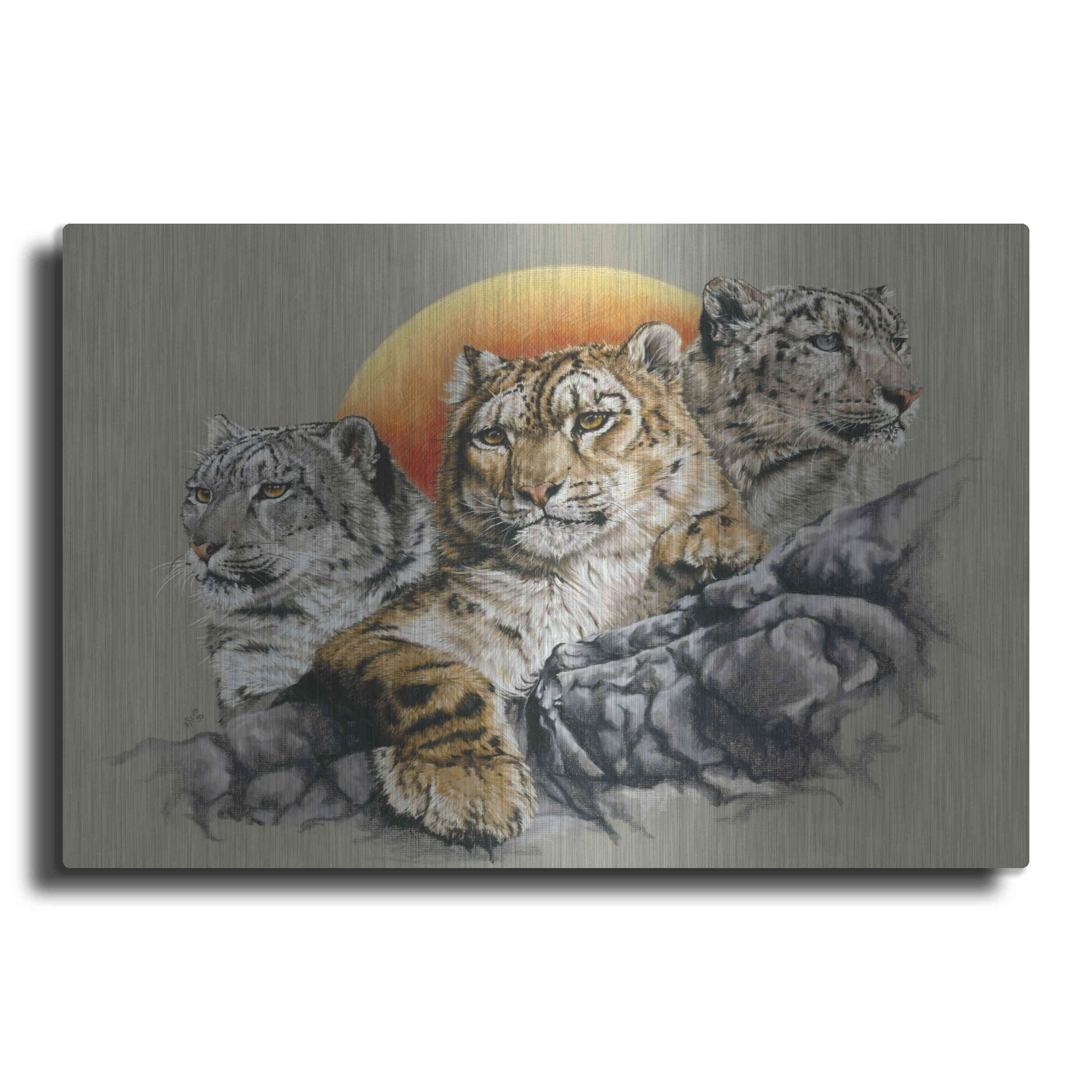 Luxe Metal Art 'Kindred Spirits' by Barbara Keith, Metal Wall Art