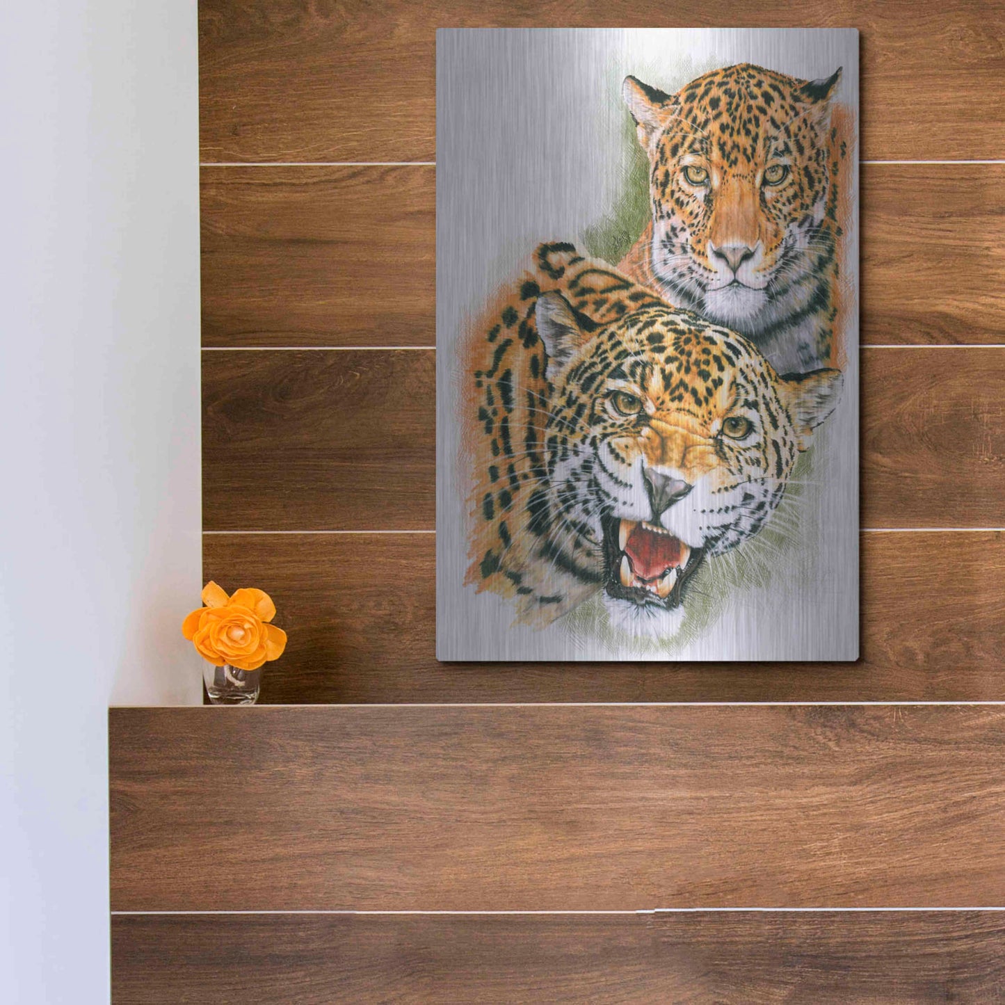 Luxe Metal Art 'Blaze Of Glory' by Barbara Keith, Metal Wall Art,12x16