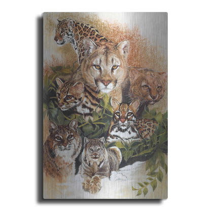 Luxe Metal Art 'Feline Rhapsody' by Barbara Keith, Metal Wall Art