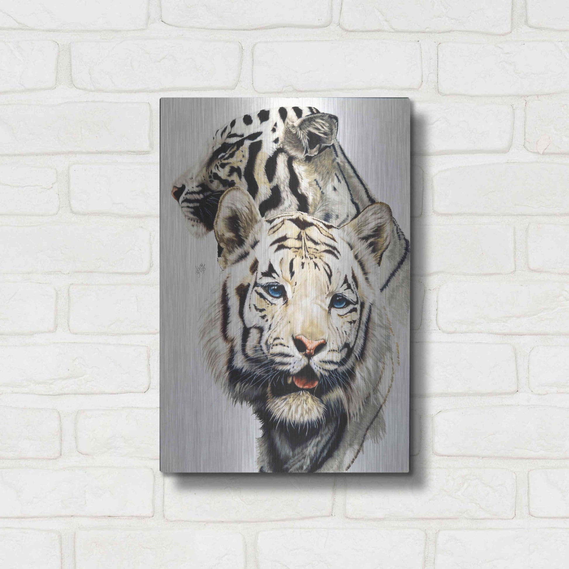 Luxe Metal Art 'Ghost' by Barbara Keith, Metal Wall Art,12x16