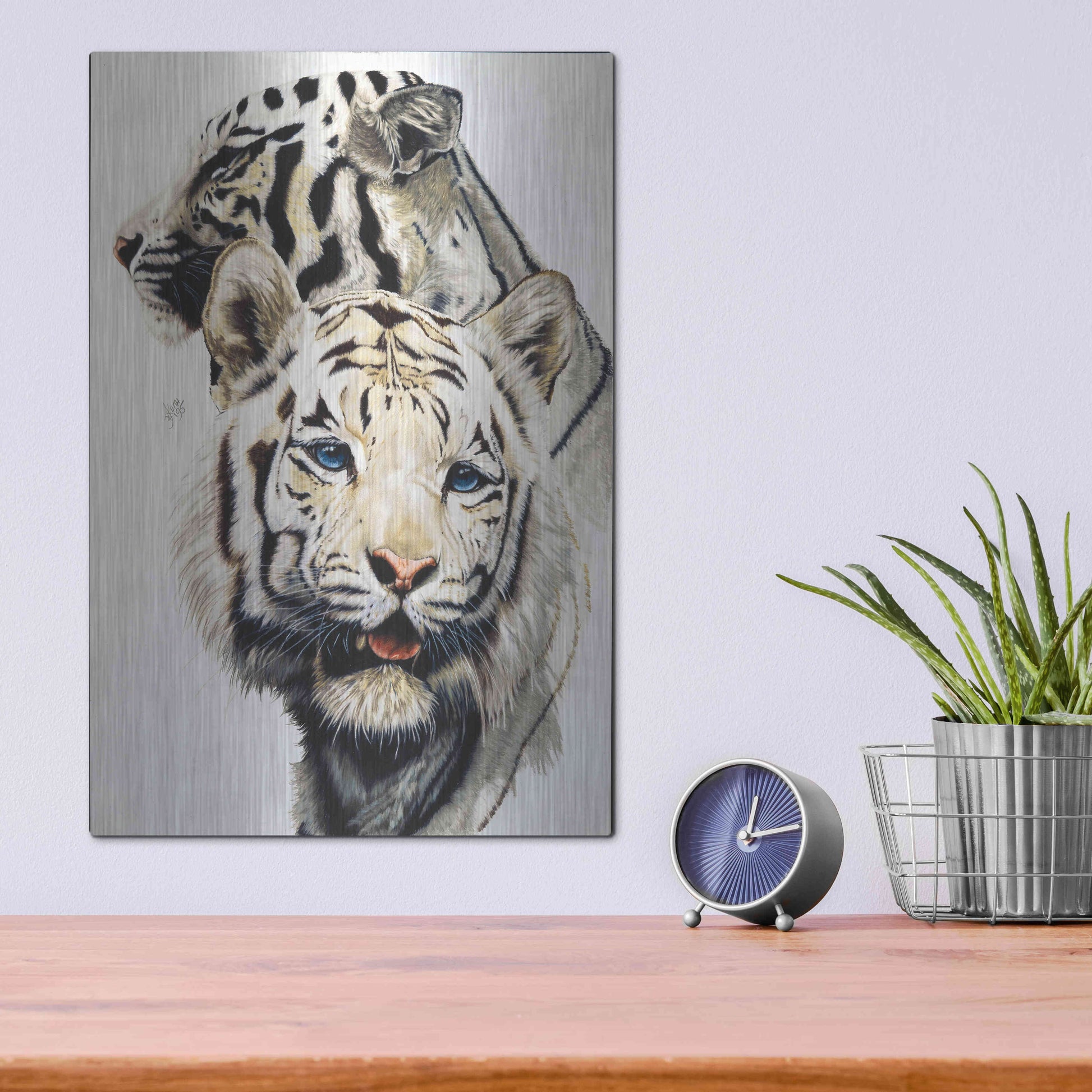 Luxe Metal Art 'Ghost' by Barbara Keith, Metal Wall Art,12x16