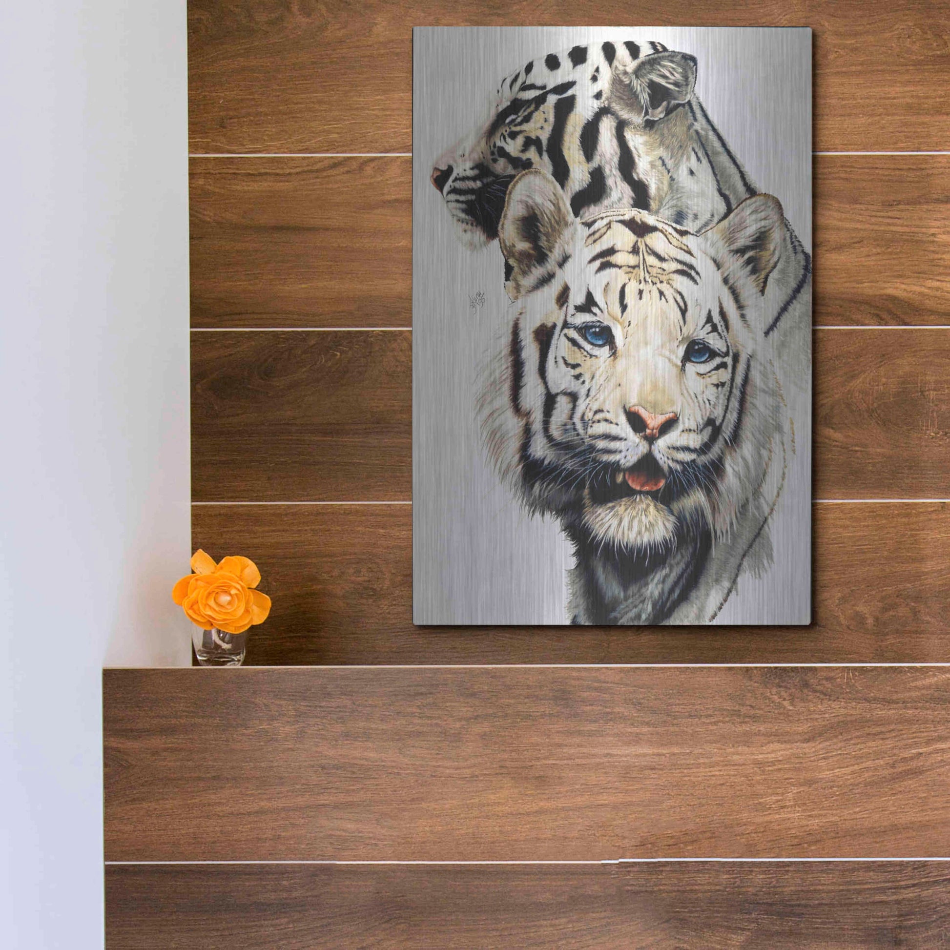 Luxe Metal Art 'Ghost' by Barbara Keith, Metal Wall Art,12x16