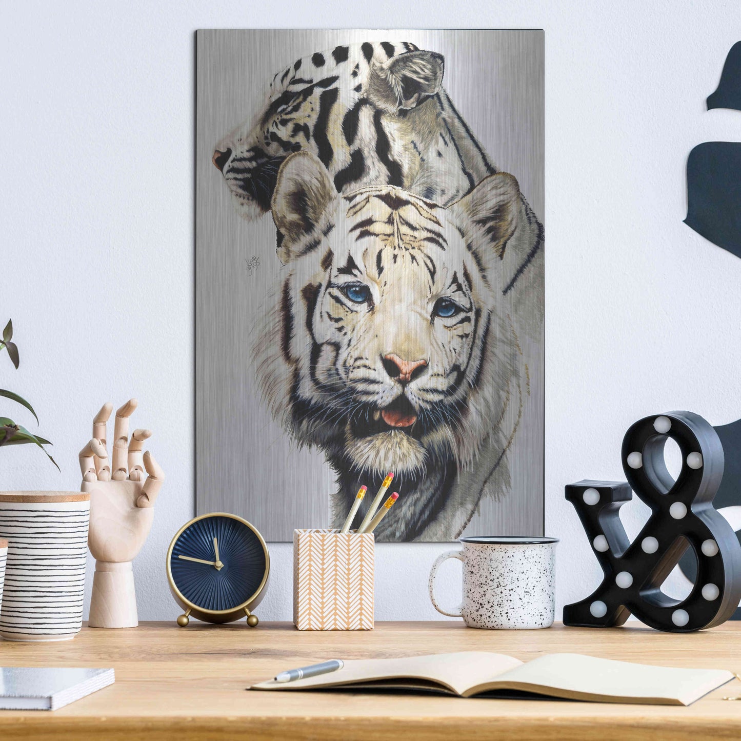 Luxe Metal Art 'Ghost' by Barbara Keith, Metal Wall Art,12x16