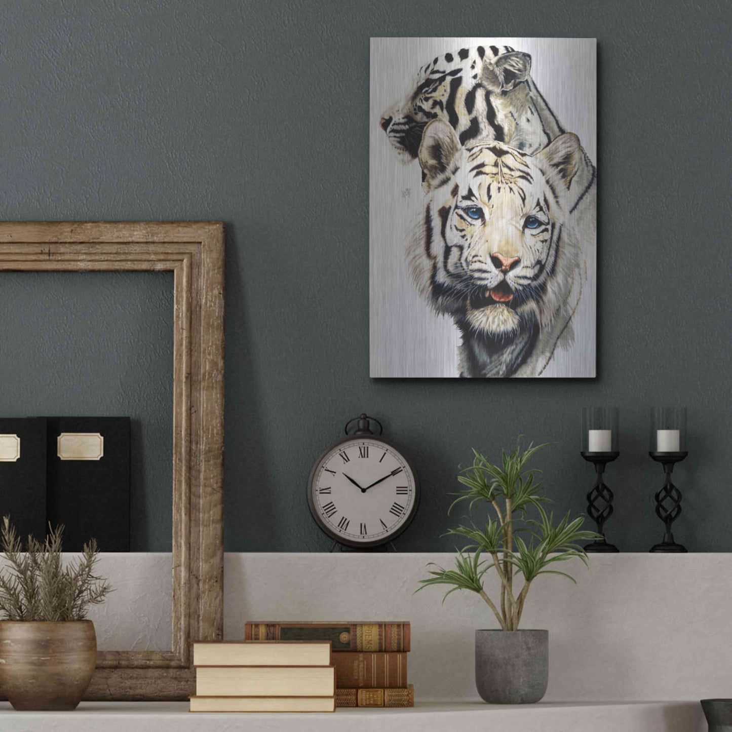 Luxe Metal Art 'Ghost' by Barbara Keith, Metal Wall Art,12x16